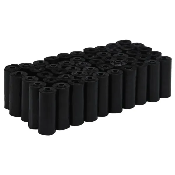 Saci igienici pentru câini, 750 buc., negru, 30×20 cm, PE