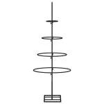 Brad de Crăciun din metal pentru decor, negru, 60 cm