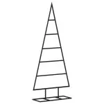Brad de Crăciun din metal pentru decor, negru, 90 cm