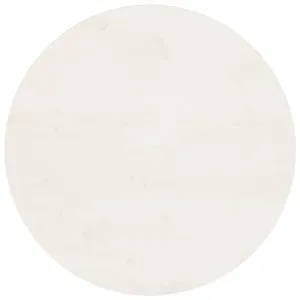 Blat de masă rotund, alb, Ø70×3 cm, lemn masiv de pin