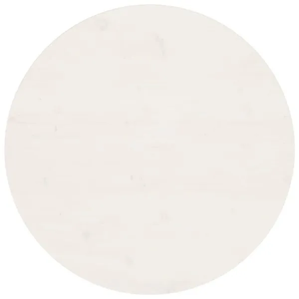 Blat de masă rotund, alb, Ø70×3 cm, lemn masiv de pin