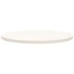 Blat de masă rotund, alb, Ø70×3 cm, lemn masiv de pin