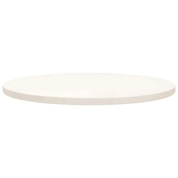 Blat de masă rotund, alb, Ø70×3 cm, lemn masiv de pin