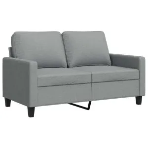 Canapea cu 2 locuri, gri deschis, 120 cm, material textil