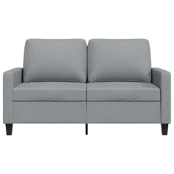 Canapea cu 2 locuri, gri deschis, 120 cm, material textil
