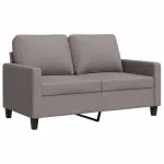 Canapea cu 2 locuri, gri taupe, 120 cm, material textil