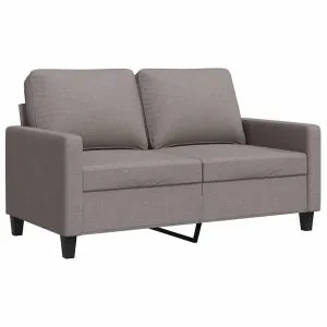 Canapea cu 2 locuri, gri taupe, 120 cm, material textil