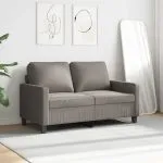 Canapea cu 2 locuri, gri taupe, 120 cm, material textil