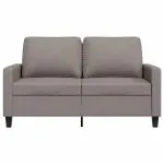 Canapea cu 2 locuri, gri taupe, 120 cm, material textil