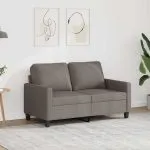 Canapea cu 2 locuri, gri taupe, 120 cm, material textil
