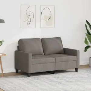 Canapea cu 2 locuri, gri taupe, 120 cm, material textil
