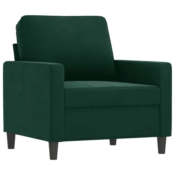 Fotoliu canapea, verde închis, 60 cm, catifea