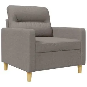 Fotoliu canapea, gri taupe, 60 cm, material textil