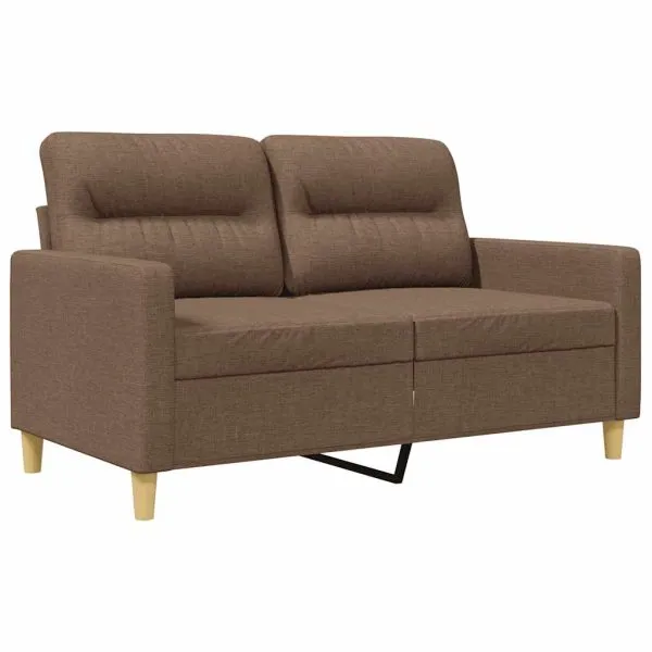 Canapea cu 2 locuri, maro, 120 cm, material textil