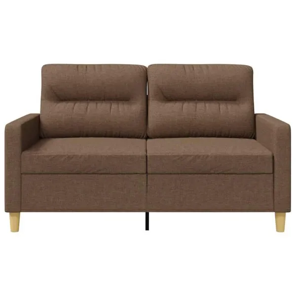 Canapea cu 2 locuri, maro, 120 cm, material textil