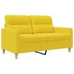 Canapea cu 2 locuri, galben deschis, 120 cm, material textil