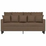 Canapea cu 2 locuri, maro, 140 cm, material textil