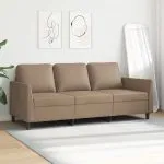 Canapea cu 3 locuri, cappuccino, 180 cm, piele ecologică