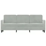 Canapea cu 3 locuri, gri deschis, material 180CM catifea