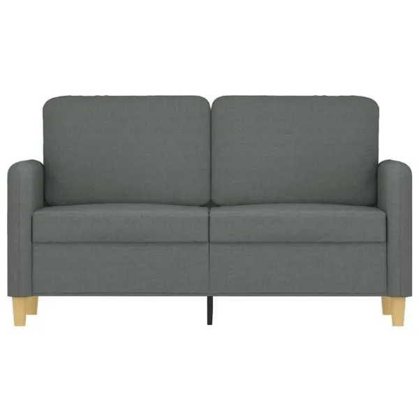 Canapea cu 2 locuri, gri închis, 120 cm, material textil