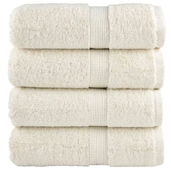 Prosoape mâini premium SOLUND 4 buc crem 30x30 cm 600 gsm