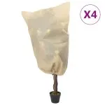 Huse de fleece pentru plante cu șnur 4 buc 70 g/m² 0,8×1,2 m