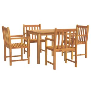 Set mobilier de grădină, 5 piese, lemn masiv de acacia
