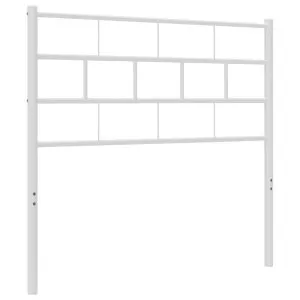 Tăblie de pat metalică, alb, 80 cm