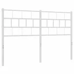 Tăblie de pat metalică, alb, 135 cm