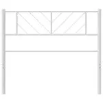 Tăblie de pat metalică, alb, 100 cm
