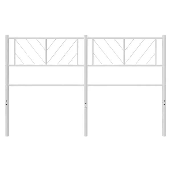 Tăblie de pat metalică, alb, 135 cm