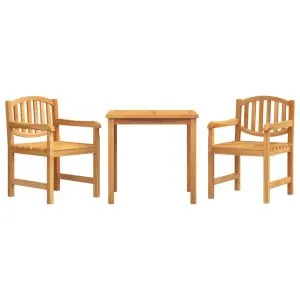 Set mobilier pentru grădină, 3 piese, lemn masiv de tec