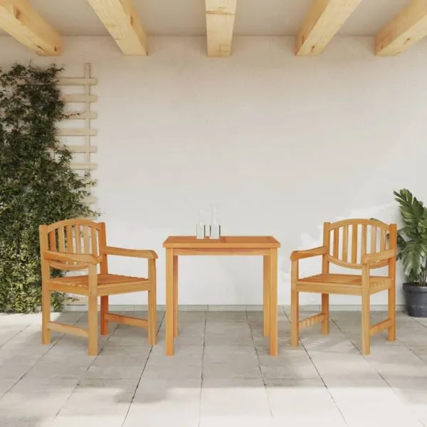 Set mobilier pentru grădină, 3 piese, lemn masiv de tec