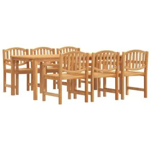 Set mobilier de grădină, 7 piese, lemn masiv de tec