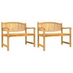 Set mobilier pentru grădină, 3 piese, lemn masiv de tec