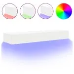 Dulapuri TV cu lumini LED, 2 buc., alb, 60x35x15,5 cm