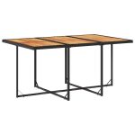 Set mobilier de grădină cu perne, 7 piese, negru, poliratan