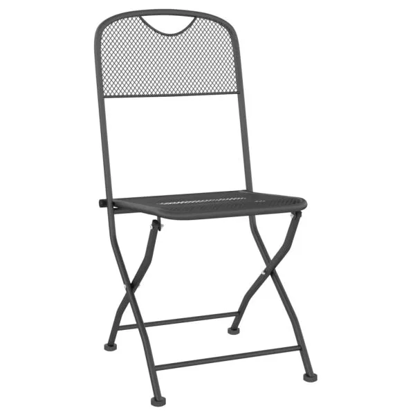 Set de masă pentru grădină, 5 piese, plasă metalică antracit