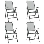 Set de masă pentru grădină, 5 piese, plasă metalică antracit