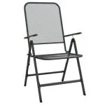 Set de masă pentru grădină, 5 piese, plasă metalică antracit