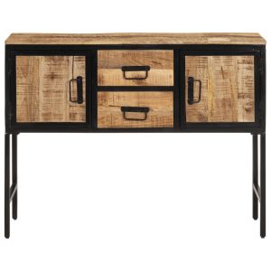 Dulap înalt, 100x35x75 cm, lemn masiv de mango brut
