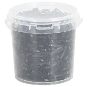 Benzi de împletit pentru cal 1500 buc. negru silicon