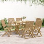 Set mobilier de grădină, 7 piese, lemn masiv de acacia