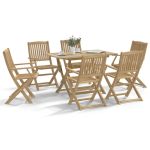 Set mobilier de grădină, 7 piese, lemn masiv de acacia