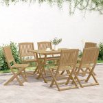 Set mobilier de grădină, 7 piese, lemn masiv de acacia