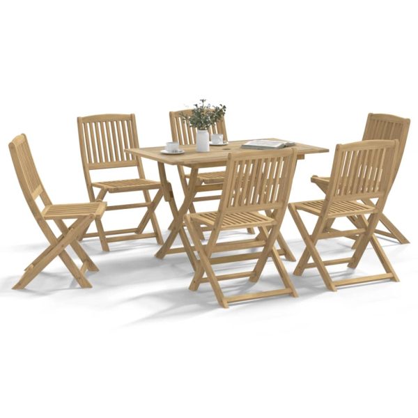 Set mobilier de grădină, 7 piese, lemn masiv de acacia
