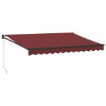 Copertina retractabilă manual, vișiniu, 350×250 cm