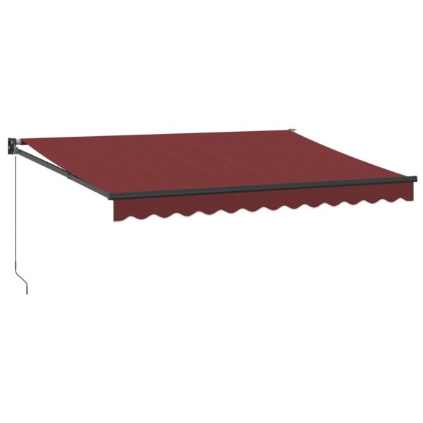 Copertina retractabilă manual, vișiniu, 350×250 cm