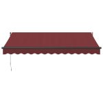 Copertina retractabilă manual, vișiniu, 350×250 cm