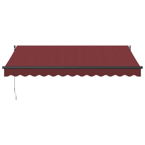 Copertina retractabilă manual, vișiniu, 350×250 cm